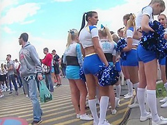 Close-Fisted Teen Cheerleader Bootys!