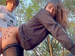 lauren encaisse une grosse dossier en wish cul exterieur